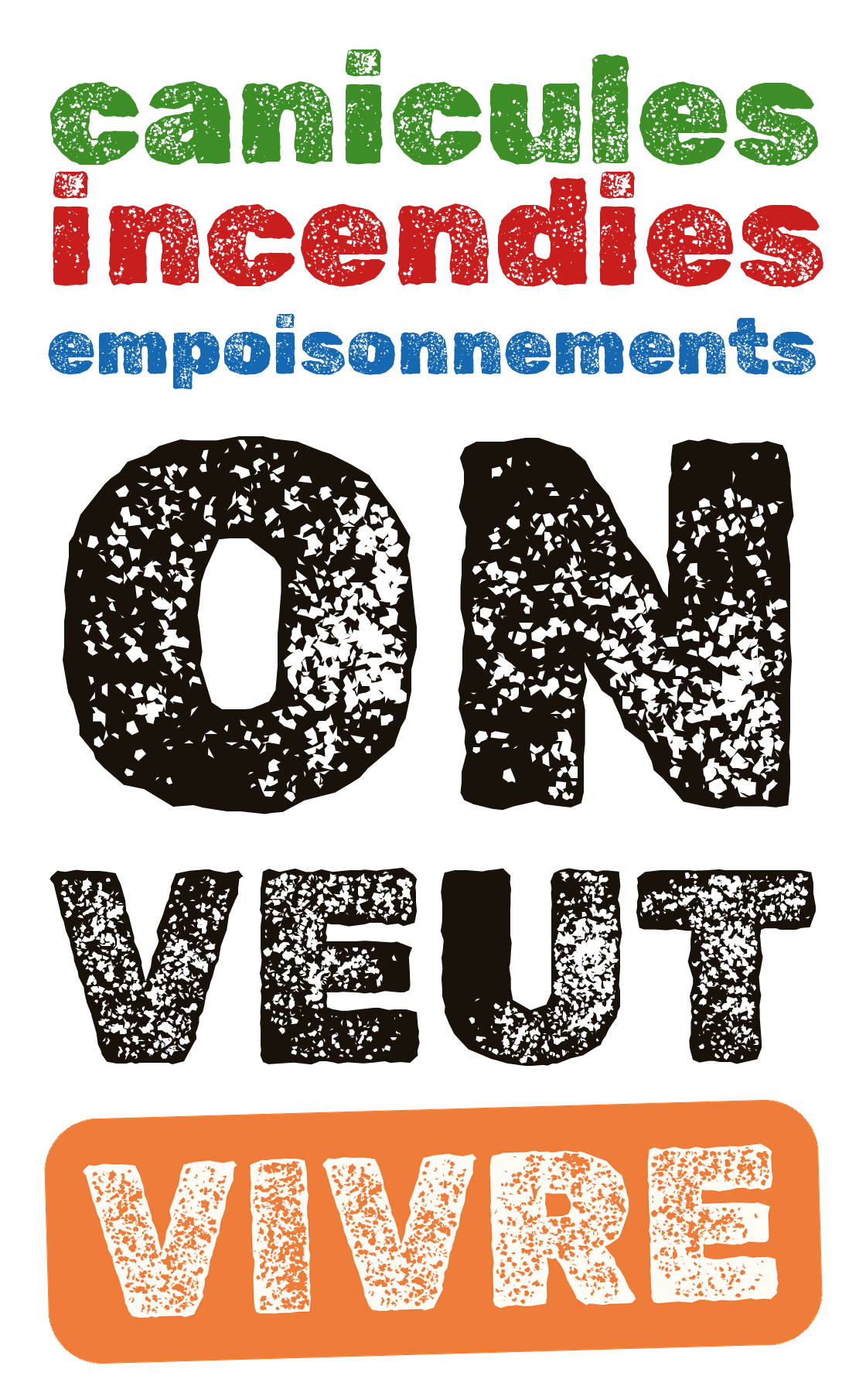 Empilé — couleur, sur fond clair